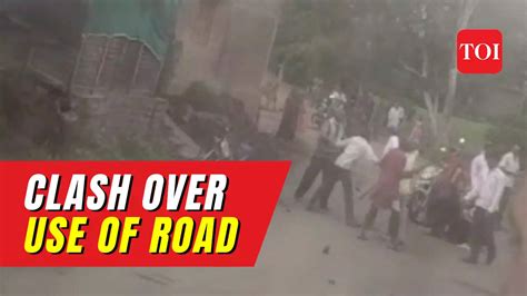 On Cam Clash Erupts Between Two Groups Over Use Of Road In MP S Sehore