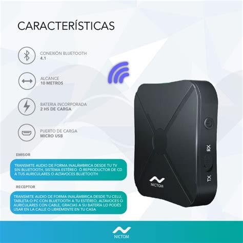 Emisor Transmisor Receptor Bluetooth Audio Tv Smart En Nictom