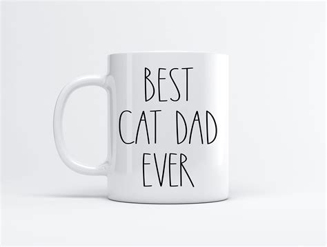 Best Cat Dad Ever Funny Cat Lover Ts Funny Middle Finger Black Coffee Mug Unique