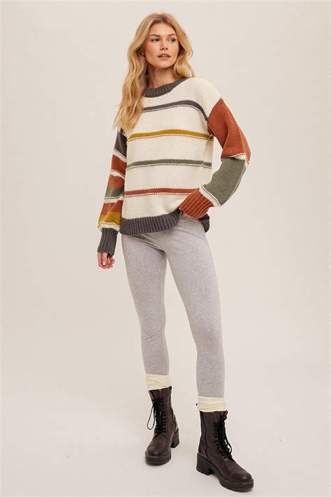 Handt Multi Color Stripe Sweater Stockmans Boutique