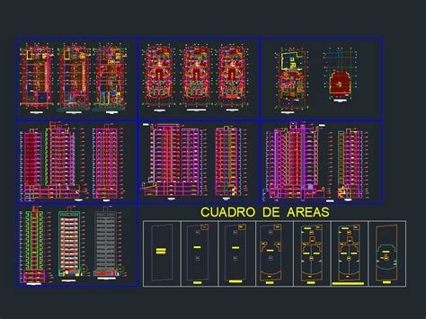 Edificio Multifamiliar En Autocad Descargar Cad Mb Bibliocad