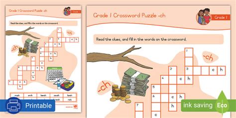 Grade 1 Phonics Crossword Puzzle Ch Teacher Made Twinkl