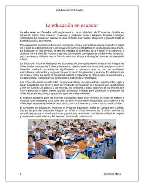 La educación en ecuador PDF Descarga Gratuita