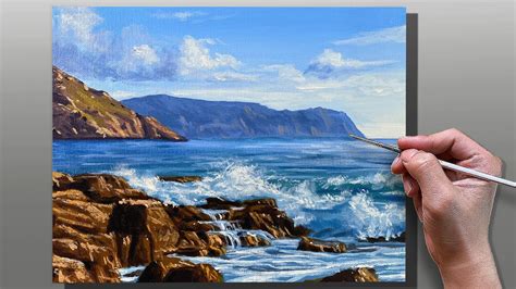 How To Paint Seascape Waves Step By Step Acrylic Painting Correa