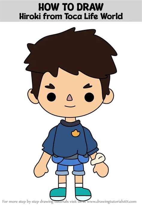 How To Draw Hiroki From Toca Life World Toca Life World Step By Step