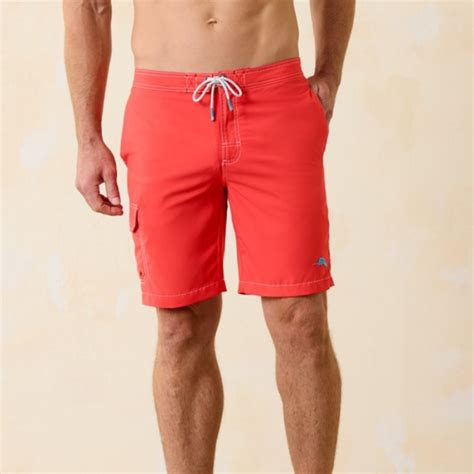 Tommy Bahama Baja Cove 9 Inch Board Shorts In Zanzibar Red