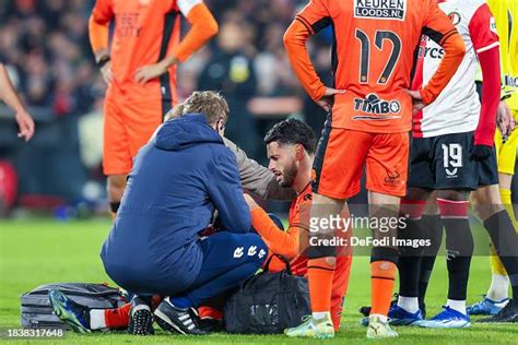 Benaissa Benamar of FC Volendam Injured during the Dutch Eredivisie ...