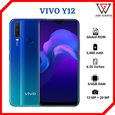 Vivo Y12 Global Version 4GB RAM + 64GB ROM / Triple Camera / 5000mAh | Shopee Philippines