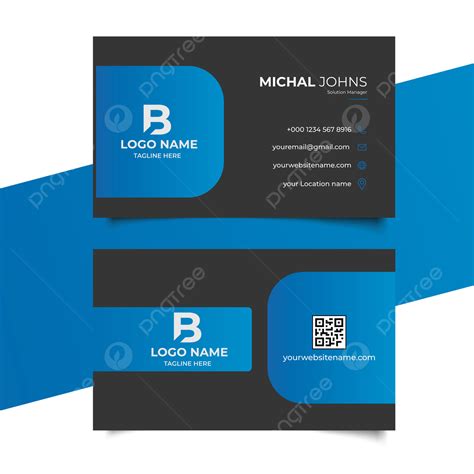 Blue Business Card Design Template Template Download On Pngtree