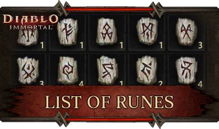 All Runes Diablo Immortalgame