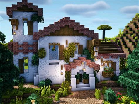 Une Petite Villa Italienne Dans Minecraft 🧷 Minecraft Houses