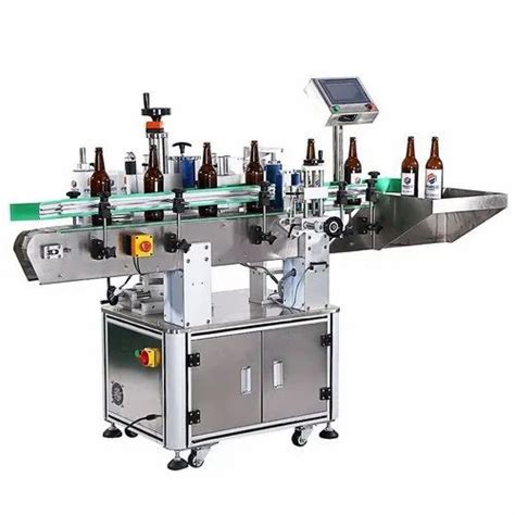 MS Body 50 Ppm Round Bottle Labeling Machine For Sticker Labelling