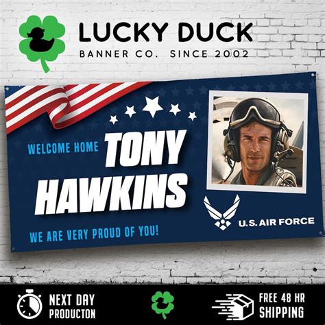 Welcome Home Air Force Banner Our Custom Full Color Banner Is