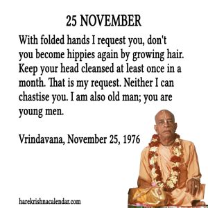 Srila Prabhupadas Quotes In November Hare Krishna Calendar