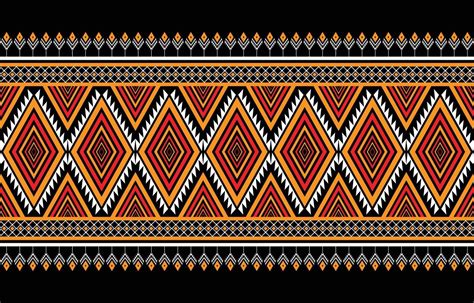 Carpet Fabric Ethnic Patterns Clipart Red Orange Vector Art