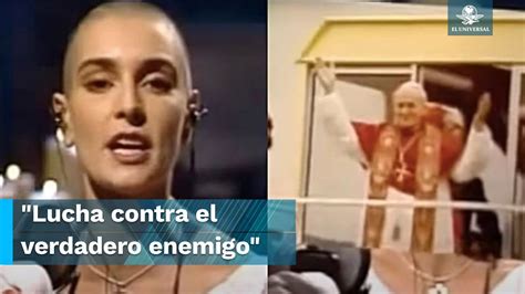 La vez que Sinead O Connor rompió una foto del Papa Juan Pablo II en TV