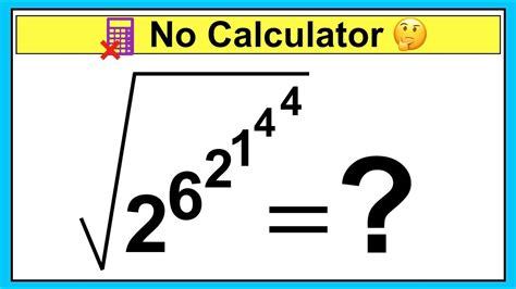 Nice Square Root Exponent Simplification Youtube