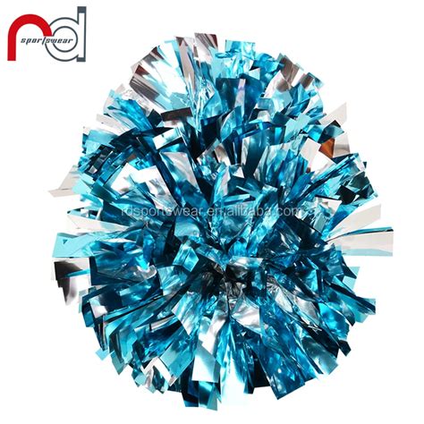 Professional Competition Metallic Foil Cheerleading Pom Pom For Dancing