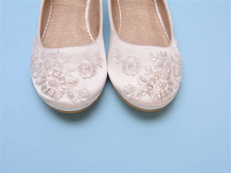 Ivory Flat Shoes Ivory Wedding Flats For Bride Bridal Flats Etsy