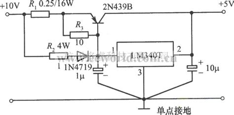 电源电路中的lm340t集成稳压器构成的5v、5a稳压电源 将睿