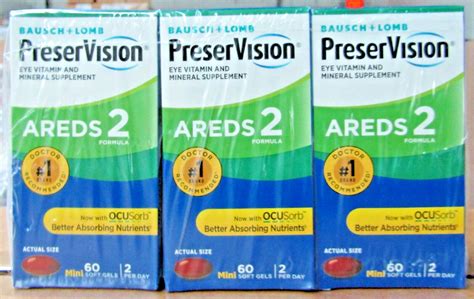 New Pk Preservision Areds By Bausch Lomb Count Mini Soft