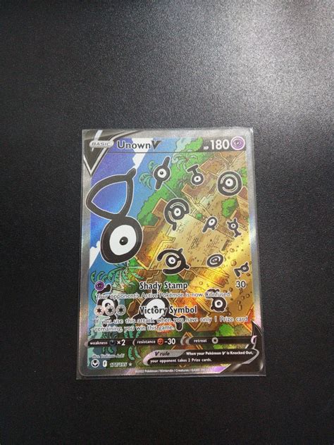 Pokemon TCG Unown V AA Alternate Art Ultra Rare SS12 Silver Tempest