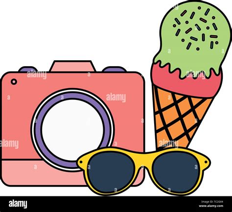 Photographing Ice Cream Cone Stock Vector Images Alamy