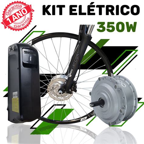 Kit Elétrico Para Bicicleta Tecbike Bateria De Trapézio 350 Watts