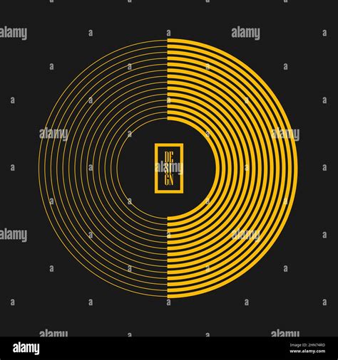 Rayas Curvas Abstractas Conc Ntricas Radiales Amarillas Ilustraci N