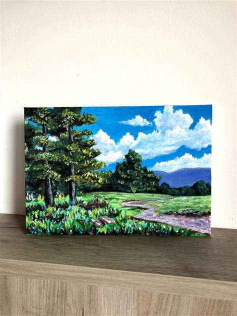 Canvas Acrylic Painting Inspired By Correa Art Landscape Etsy