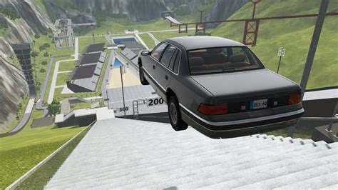 Coches Vs Escaleras Saltos Hacia Abajo Beamng Drive Youtube