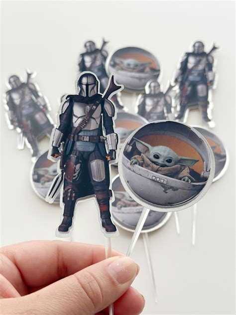 Buy Mandalorian Cupcake Toppers Baby Yoda Cupcake Toppers Grogu