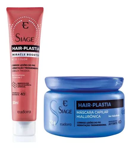 Kit Siàge Hair Plastia Máscara Capilar Booster Acid Color MercadoLivre