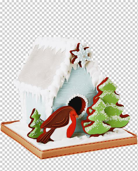 Dekorasi Natal Gingerbread Gingerbread House Dessert Icing Cake