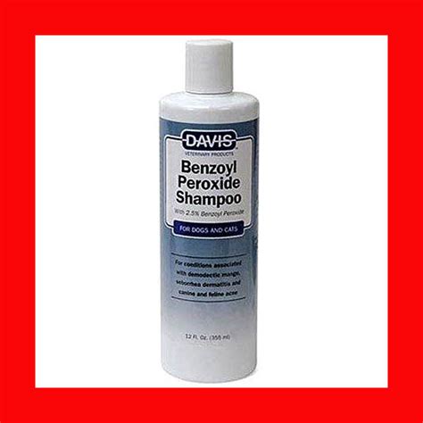 Davis Benzoyl Peroxide Medicated Shampoo 12 Oz Demodectic Mange Acne