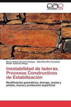 Comprar Inestabilidad De Laderas Procesos Constructivos De