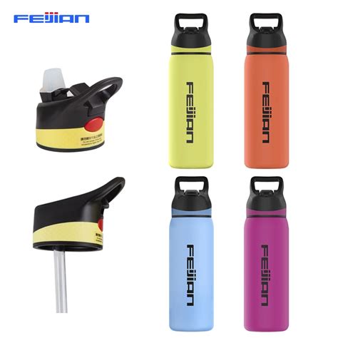 FEIJIAN Thermos Bottle with Straw Lid Wide Mouth Vacuum Insulated ...