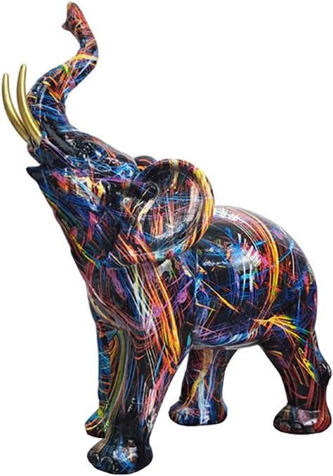 Pyatofly Pintura Graffiti Elefante Escultura Figurita Arte Colorido