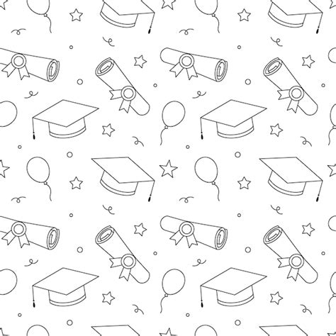 Premium Vector Seamless Pattern Graduation Backdrop Vector Graphic