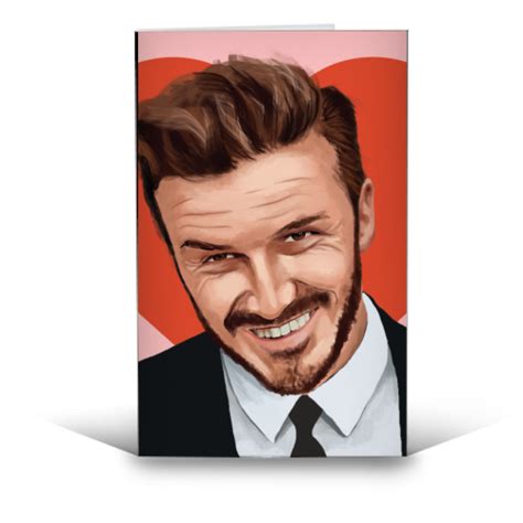 Funny Greeting Cards David Beckham Posh And Becks Illustration Art By