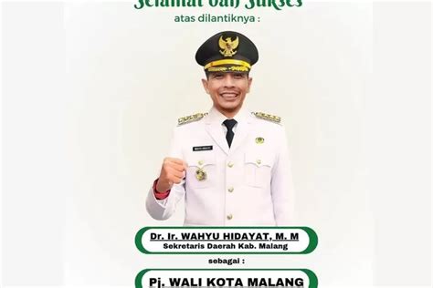 Resmi Dilantik Sebagai Pj Wali Kota Malang Harta Wahyu Hidayat Capai