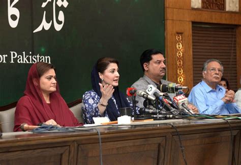 Pml Ns Vice President Maryam Nawaz Addressing A Press Conference At