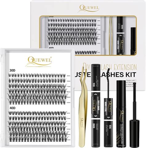 Quewel Diy Eyelash Extensions Kit 240 Pcs Lash Clusters Clusters