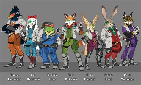 Artstation Starfox Team Sketch Alain Jullien Star Fox Furry Art