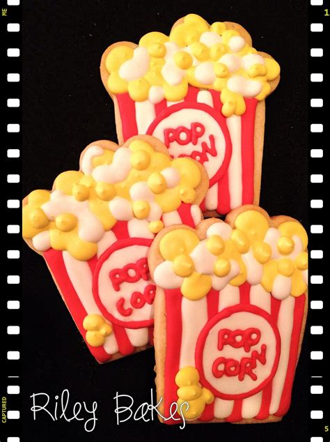 Popcorn Cookies Made To Order Custom Decorated Cookies Cookie Decorating Cute Cookies