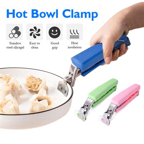 Stainless Steel Oven Clips Anti Scald Clip Kitchen Food Tongs Dish Gripper Hot Bowl Lifter