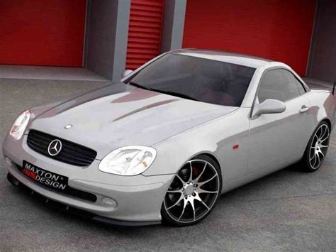 Maxton Front Splitter Mercedes Slk R Gloss Black For Mercedes Slk