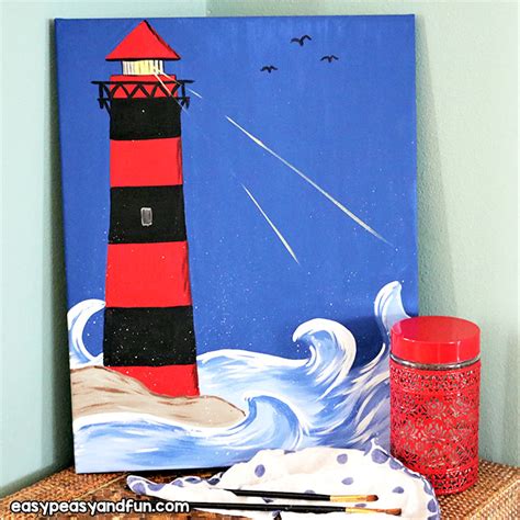 How To Paint A Lighthouse Tutorial Acrylic Painting For Beginners