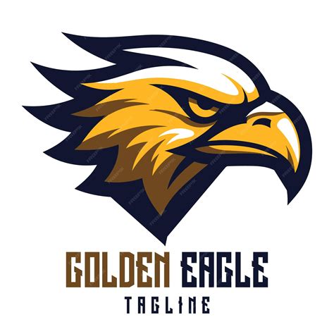 Premium Vector Illustrated Golden Eagle Logo A Striking Symbol Of