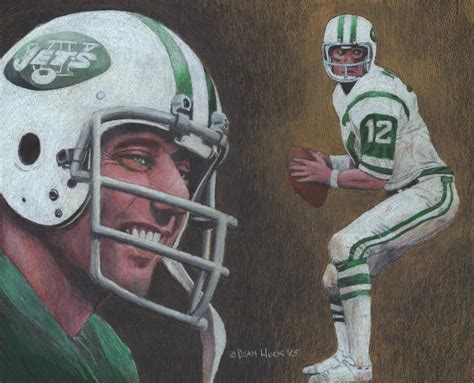 Joe Namath Original Colored Pencil Drawing By Dean Huck Flickr